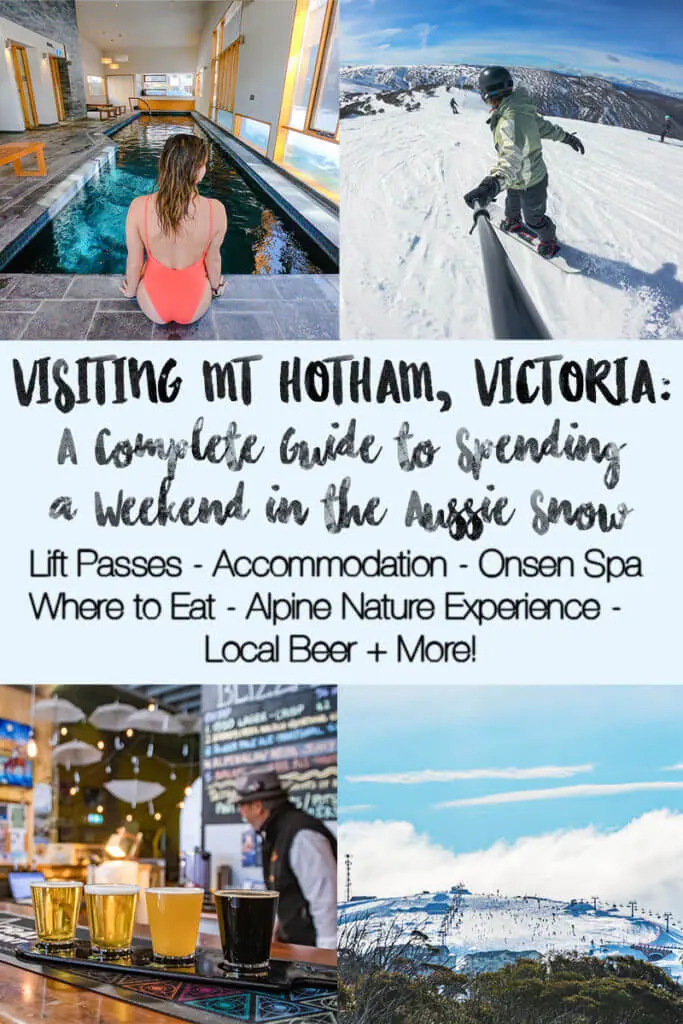 A Guide to spending a weekend exploring one of Victoria's best alpine resorts - Mount Hotham! Mt Hotham is home to a fantastic terrain park and plenty more activities to go around, great food and drink, and even more adventures. #hotham #skiseason #mthotham