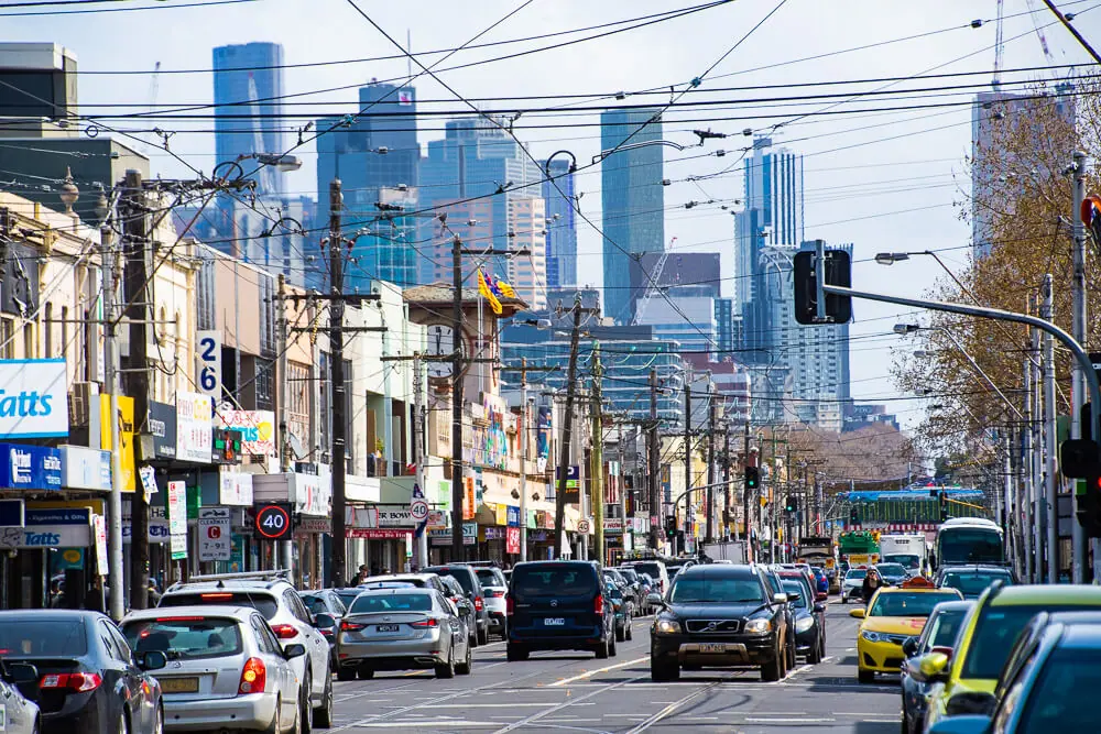 Victoria Street Melbourne - north richmond and abbotsford border