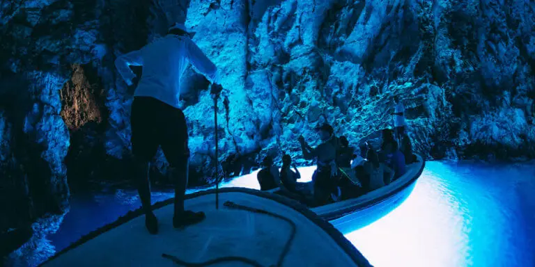 blue caves bisevo island croatia tour