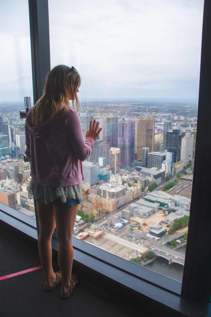 view from the Eureka Tower southbank Melbourne