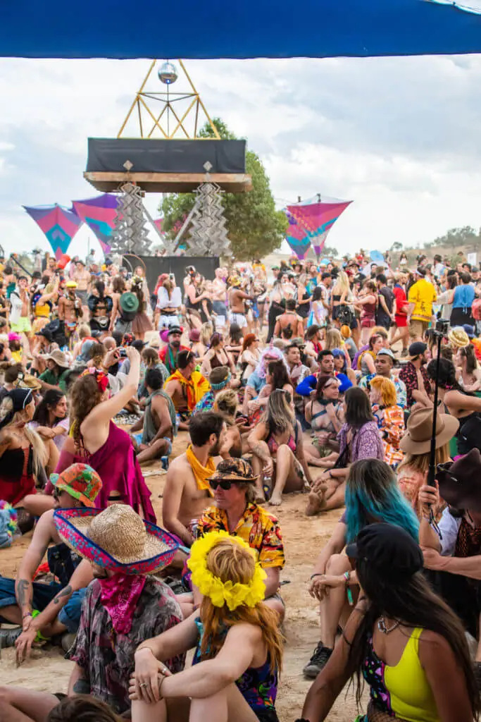 rainbow serpent opening ceremony crowd