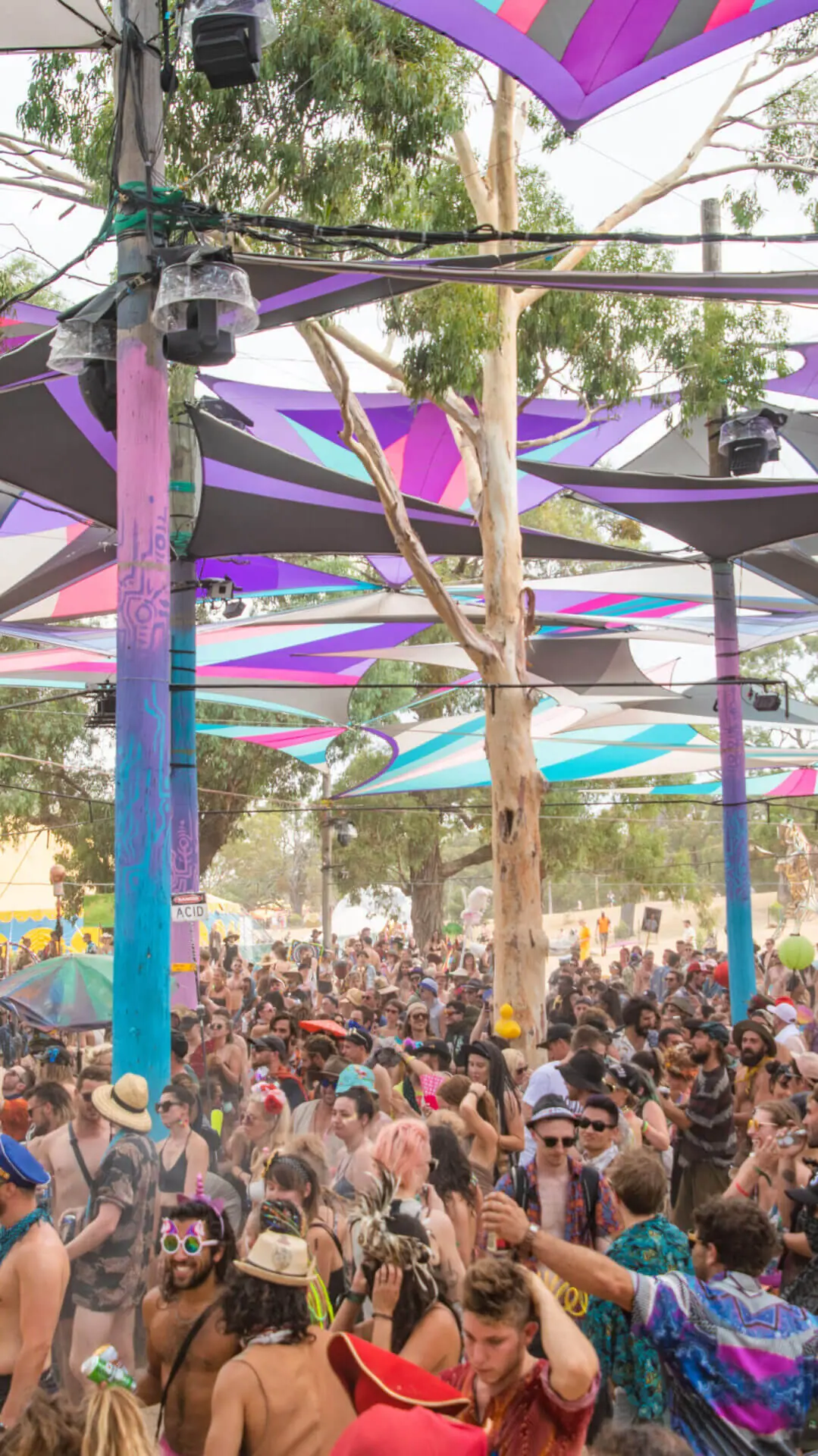 rainbow serpent festival crowd market stage
