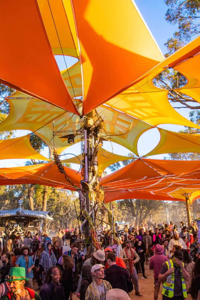 rainbow serpent sunset stage