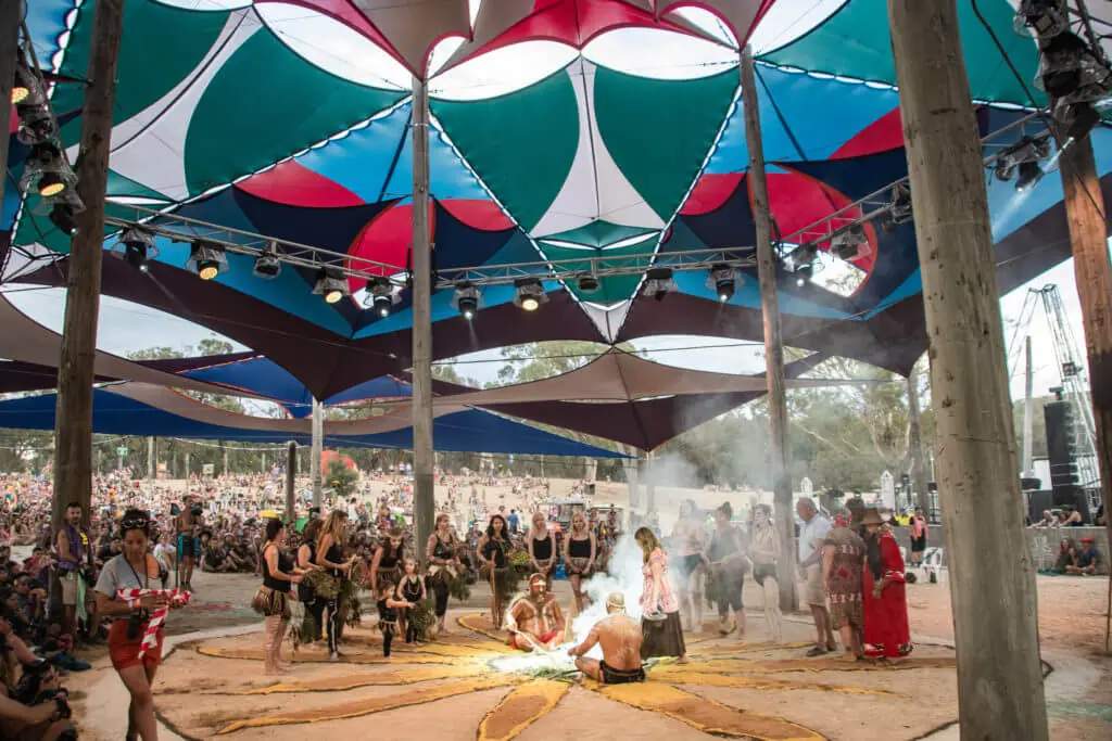 Rainbow Serpent festival opening ceremony aboriginal