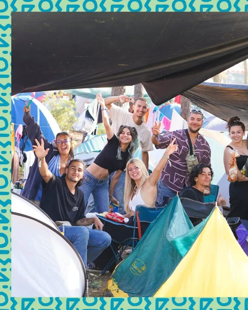 Happy campers at MEO Sudoeste music festival Portugal