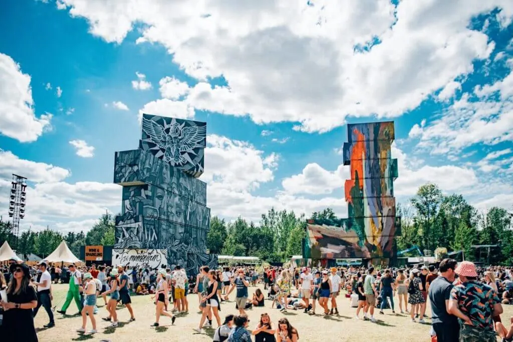Rock Werchter music festival in Belgium Europe
