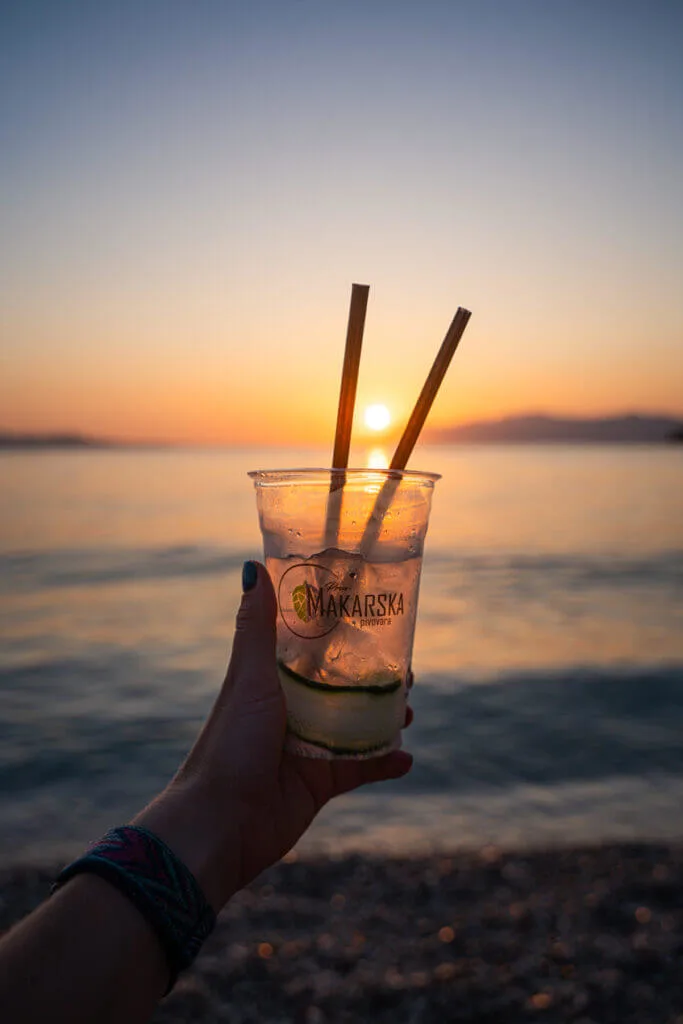 Sunset from Bounty Restaurant  Makarska