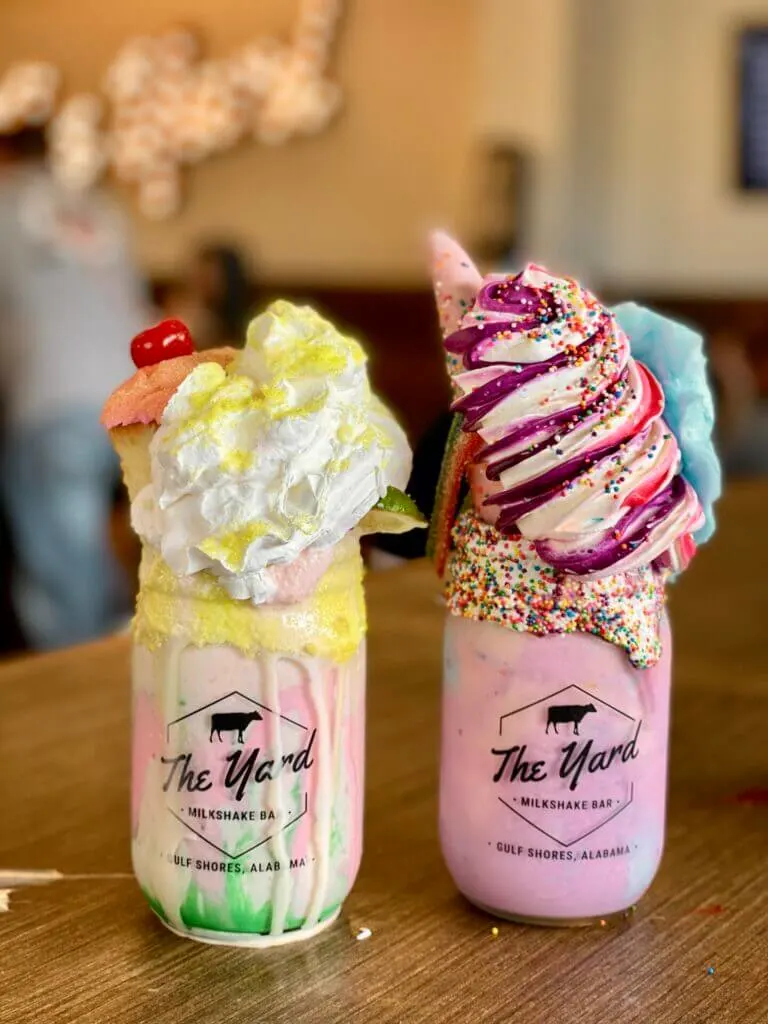 The Yard unique milkshakes Gulf Shores 