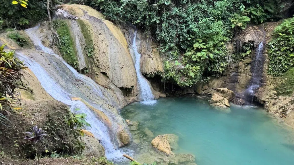 view from above the Kinahugan Falls Philippines