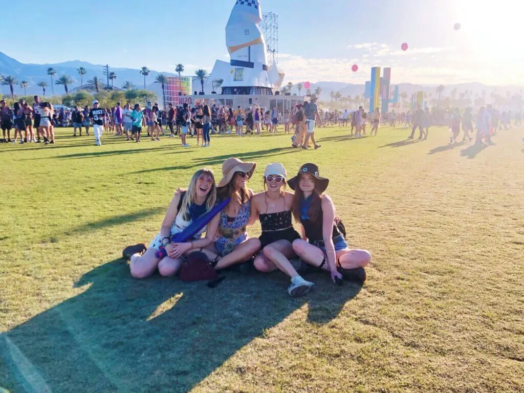coachella festival group of friends 