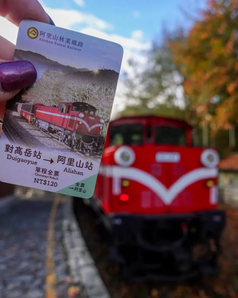 Alishan National Park train ticket and train