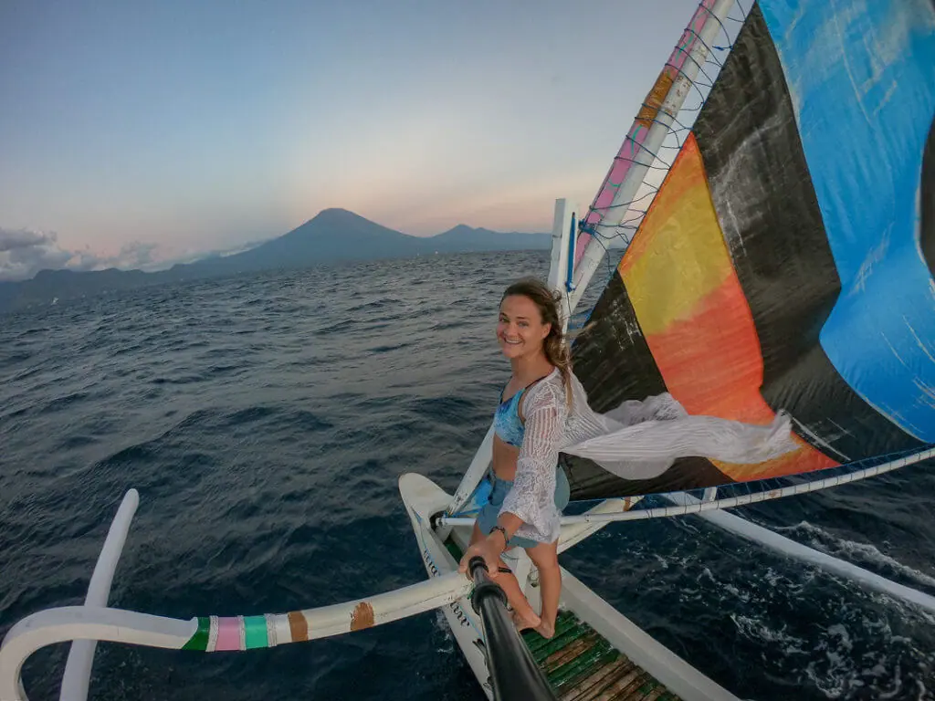 Amed Sunrise in Bali from a fiishing boat