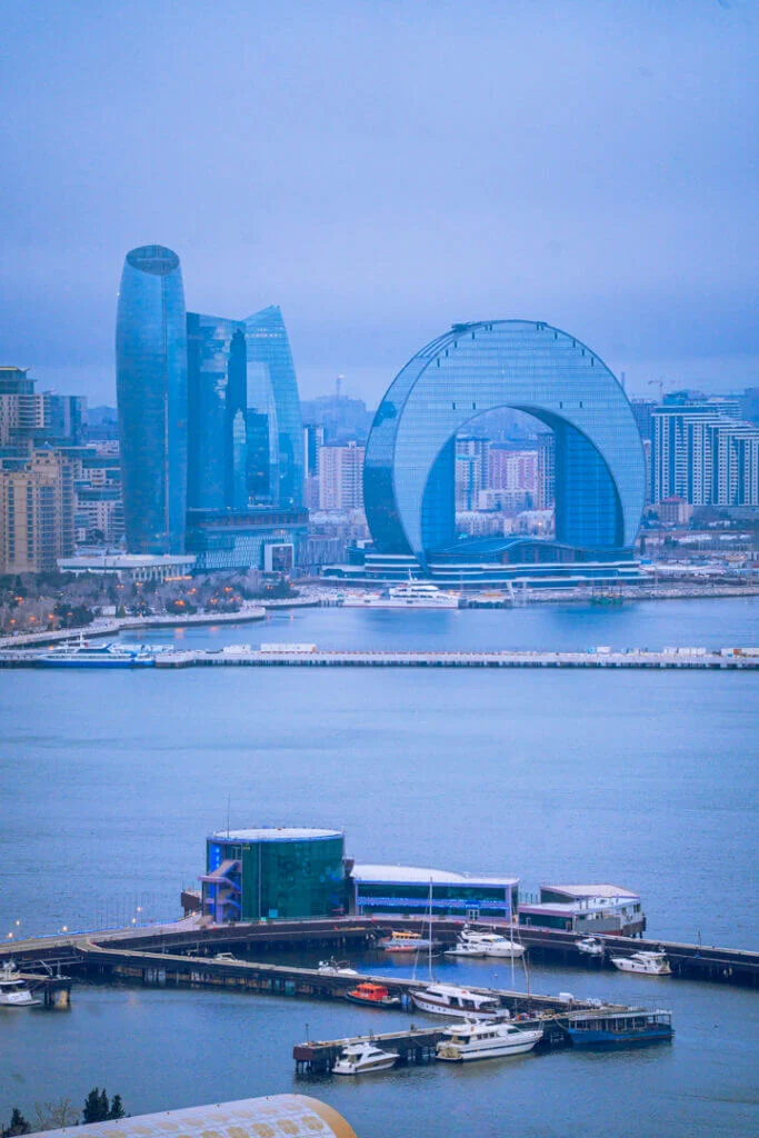City view from Highland Park Baku Azerbaijan