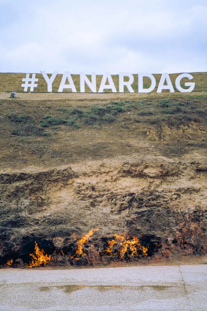 yanar dag eternal flame outside of baku azerbaijan
