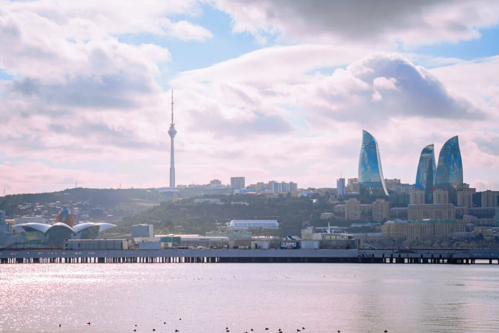 view of baku at the waterfront baku boulevard