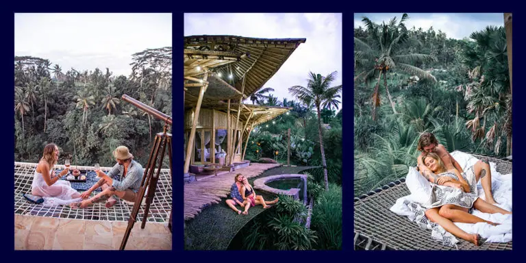13 Bali net bed hotels with amazing hammock jungle views over rainforest, rice fields, and even the ocean.