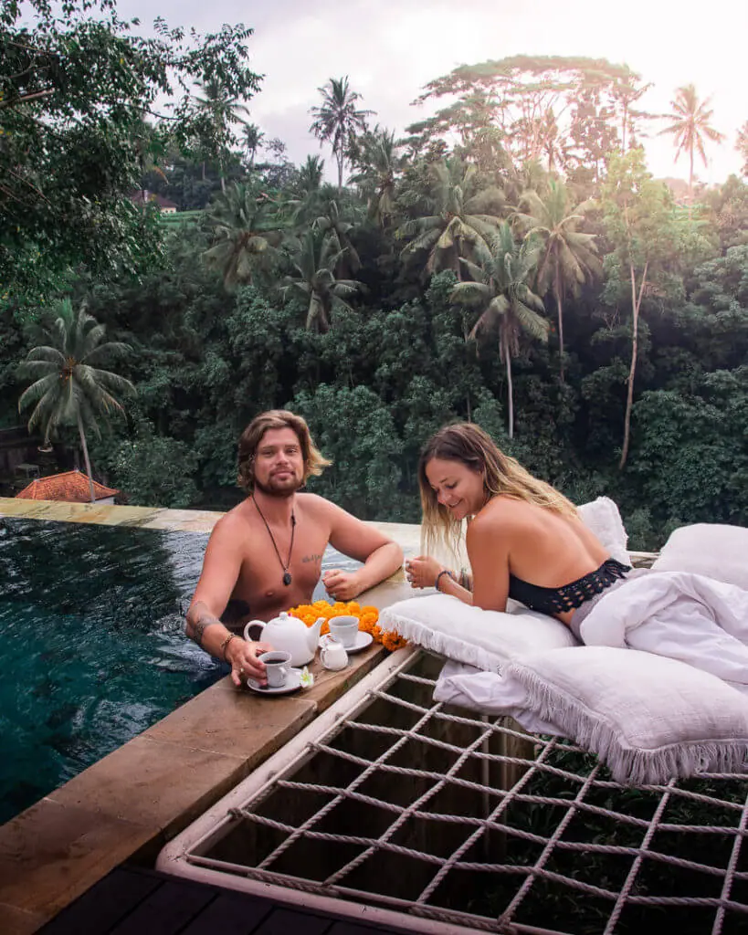 Villa cella Bella Ubud bali Sunrise coffee