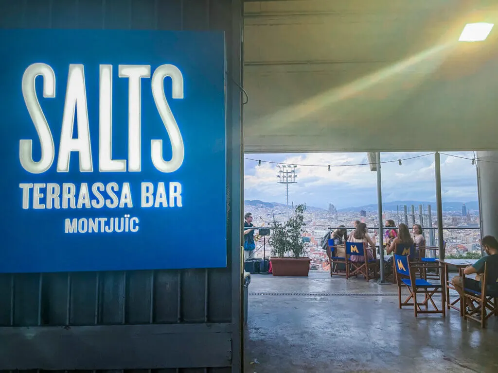 Salts Terassa Bar Montjuic amazing views of Barcelona