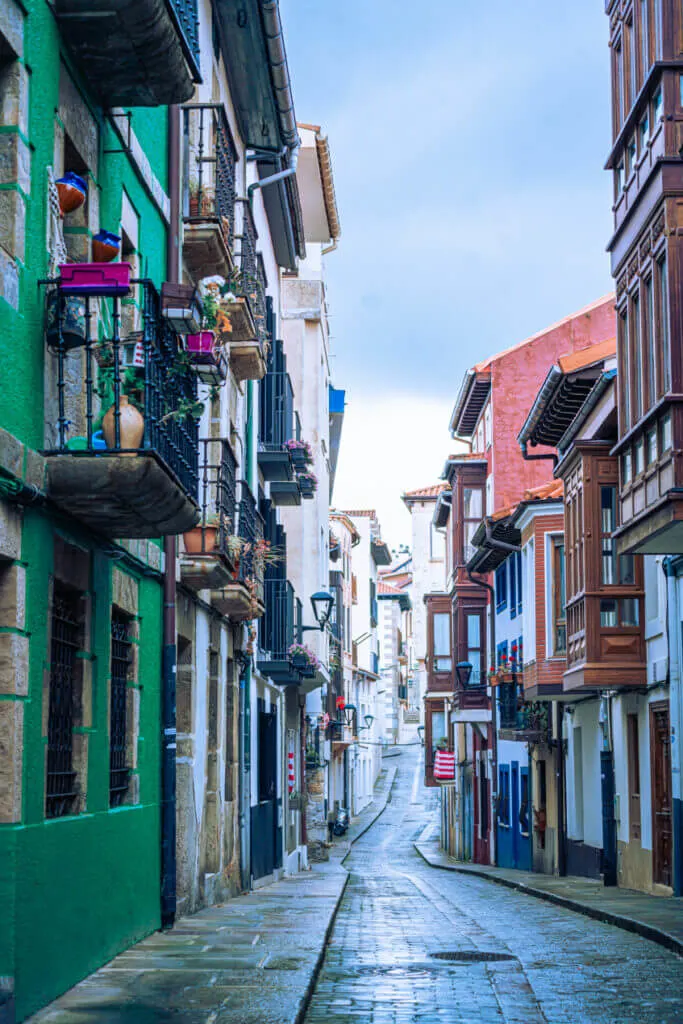 colorful streets of plentzia basque euskadi spain