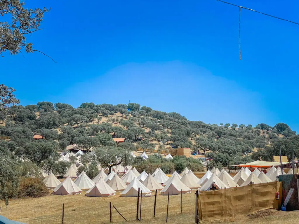 Teepee camping at boom festival