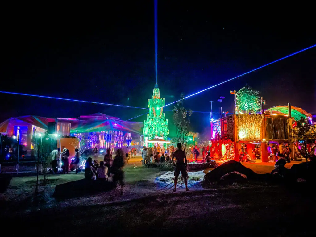 Boom festival at night