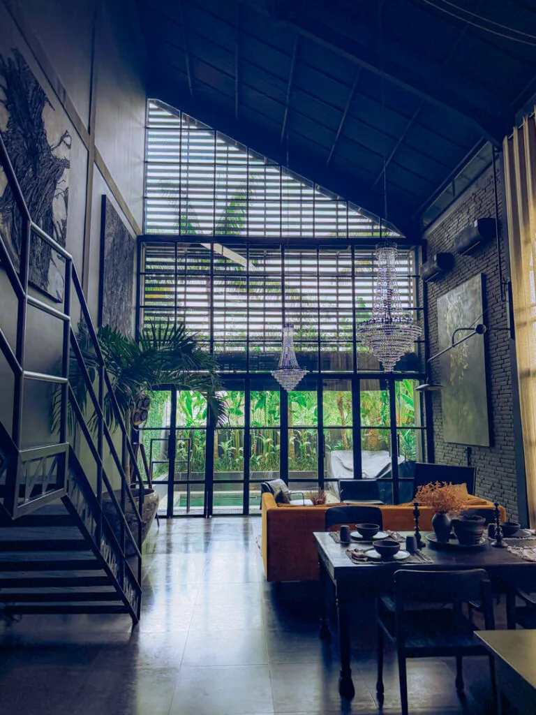 the bohemian bali design hotel high ceiling loft