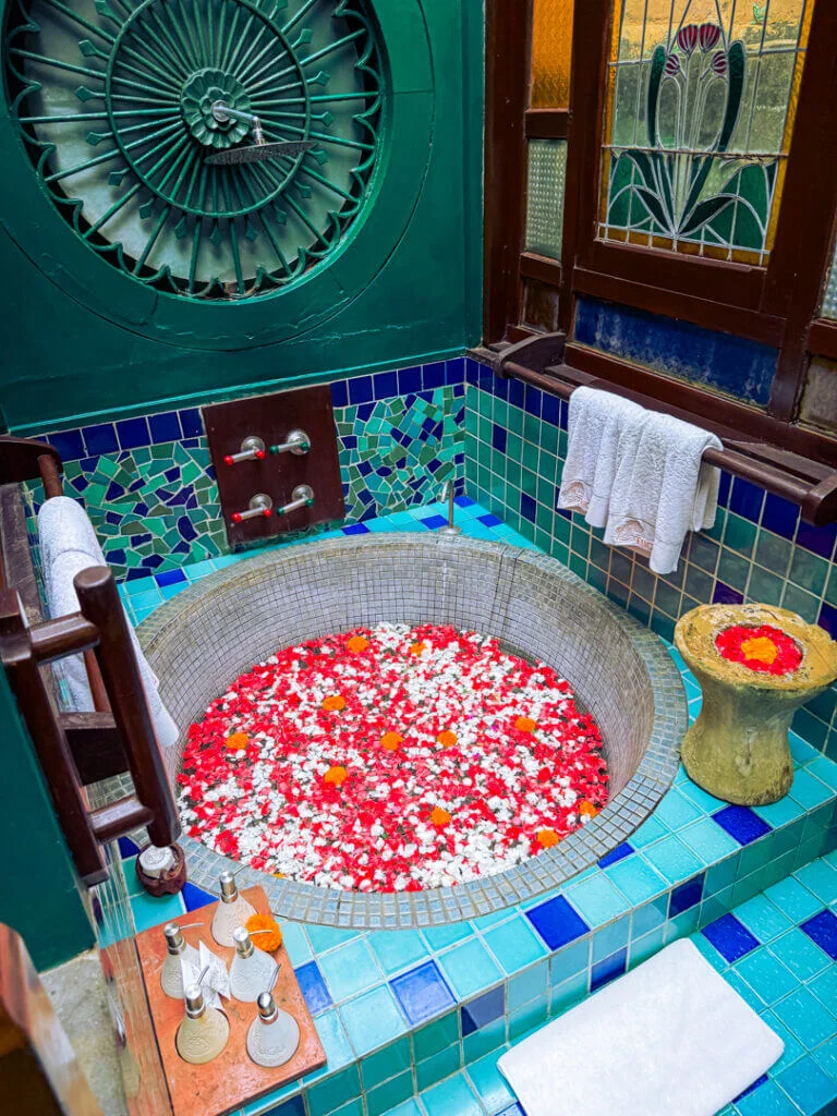 hotel tugu canggu boutique hotel room feature flower tub