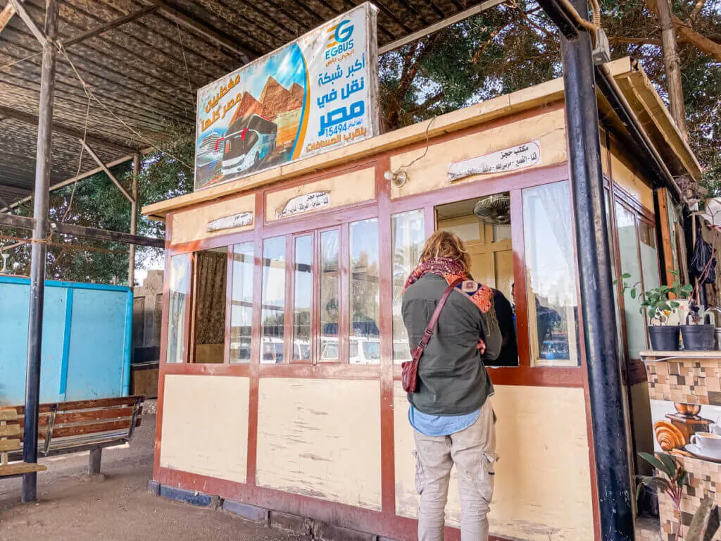 Qena bus station Egypt - get ticket from qena to marsa alam at this ticket booth