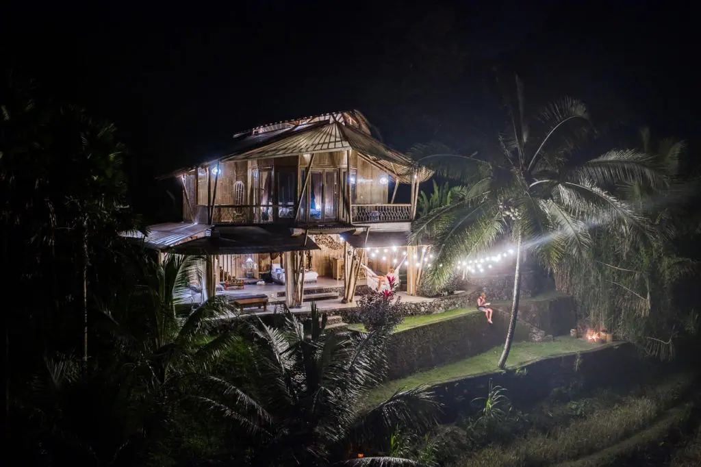 Camaya Bali Suboya house at night 