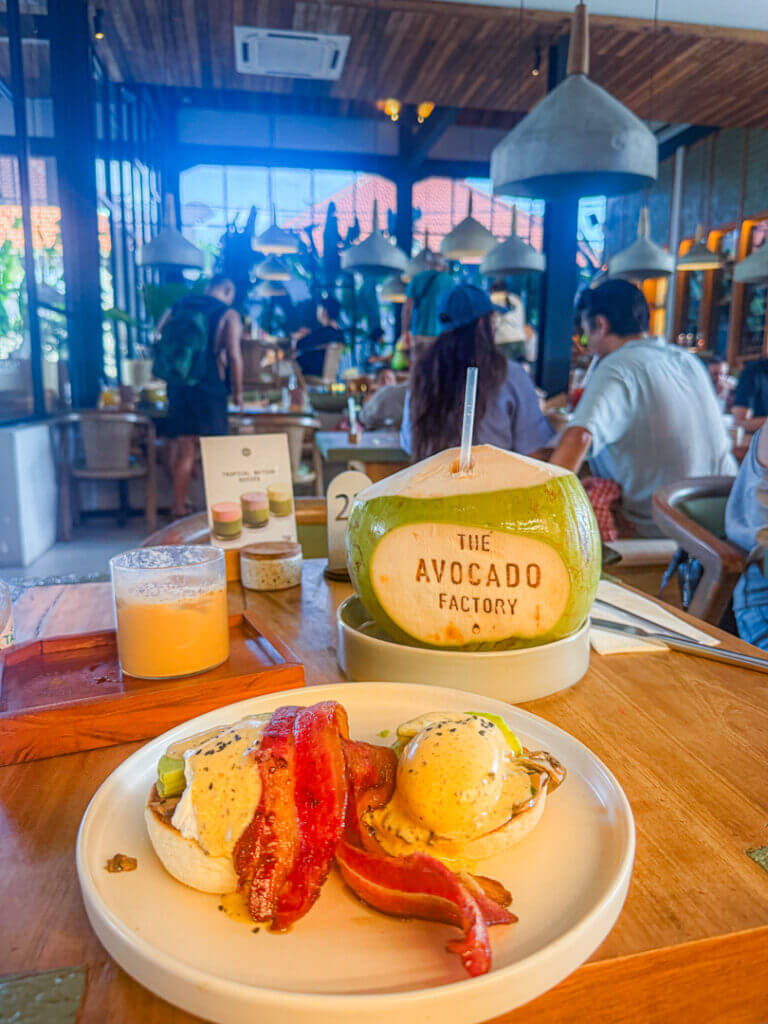 avocado factory truffle benedict canggu brunch