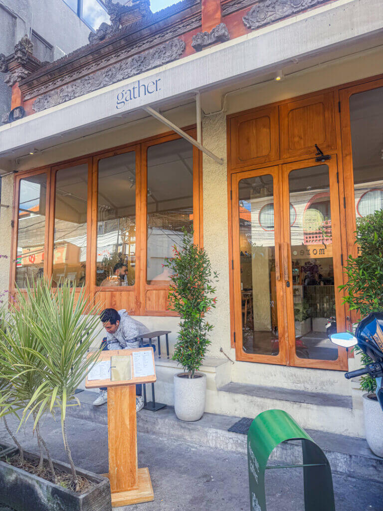Gather Bali exterior cafe 