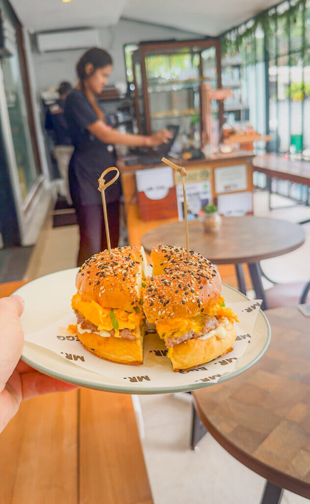 Mr Egg umalas egg breakfast bagel