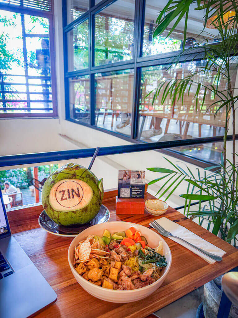 Zin canggu cafe for coworking and brunch 