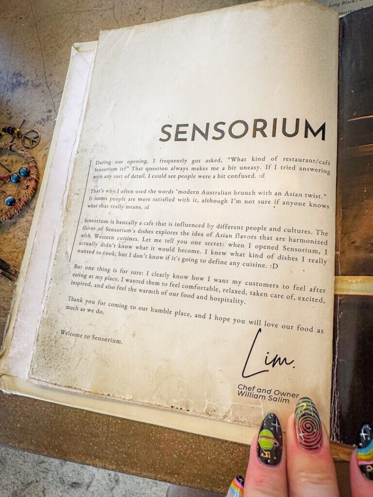 Sensorium cafe story canggu 