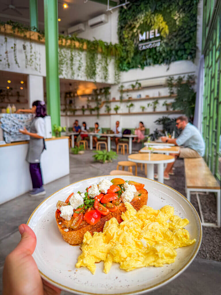 Miel canggu cafe for brunch aesthetic 