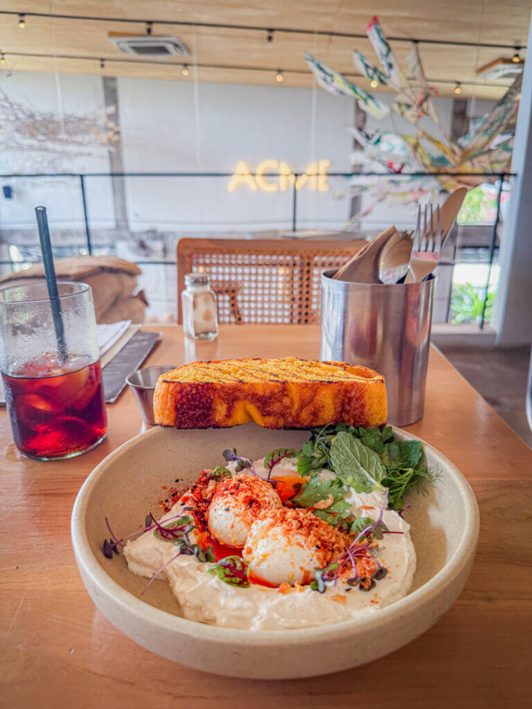 Acme turkish eggs canggu cafe brunch 