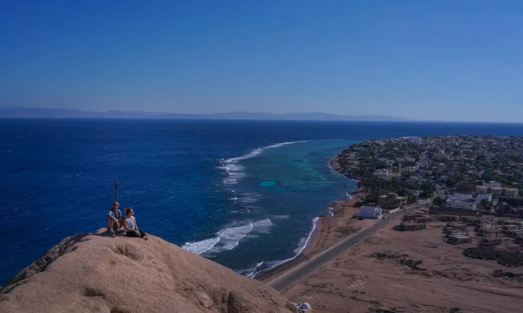 a hike above Dahab Egypt - backpacker hippie town best places to visit in Egypt
