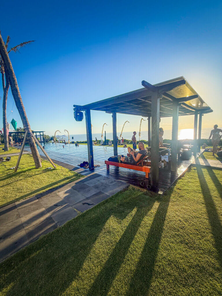 The Istana wellness day zero Bali festival pool and sunset