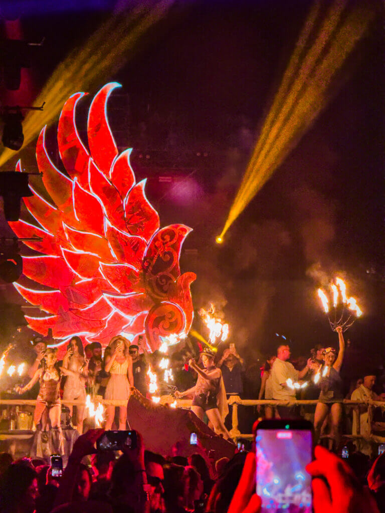fire dancers at day zero bali
