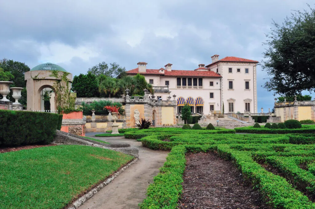 view of the historic Vizcaya Museum & Gardens