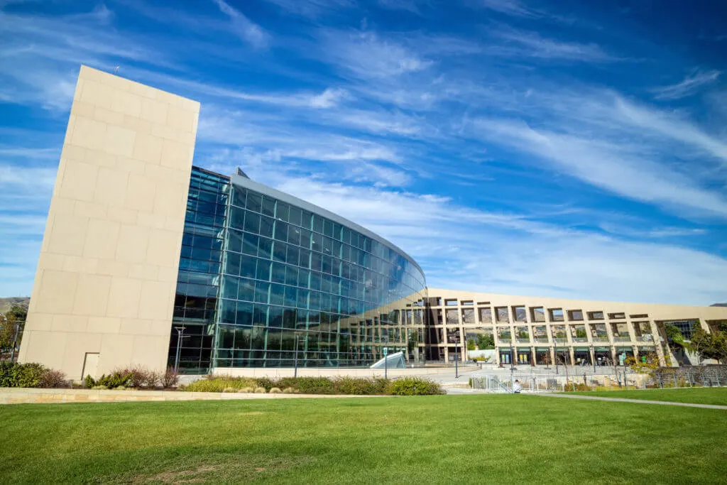 A view from the outside of secret spot Salt Lake City Public Library