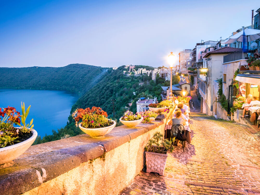 Castel Gandolfo italy hilltop town views of the lake