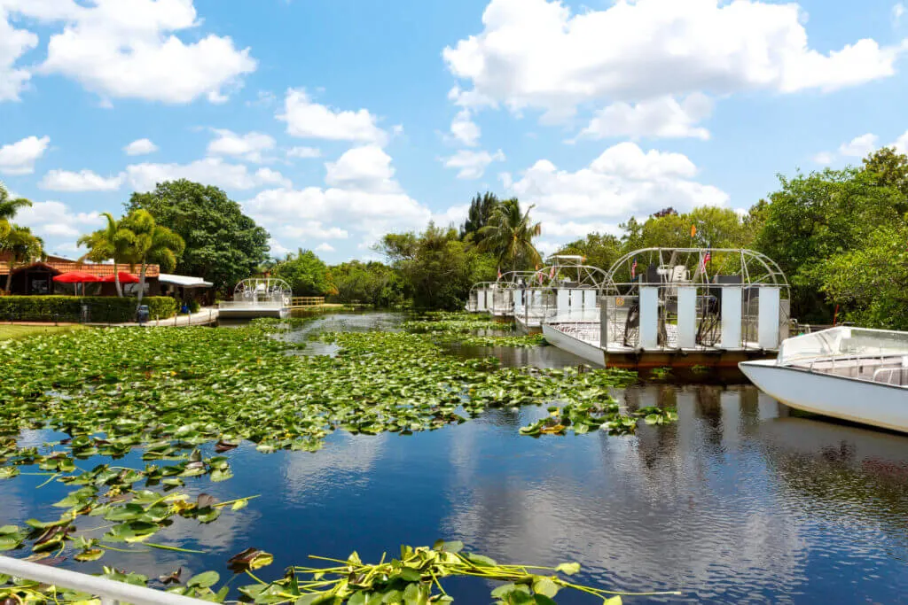 airboats on the Florida everglades, perfect fun thing to do in Miami for couples in nature