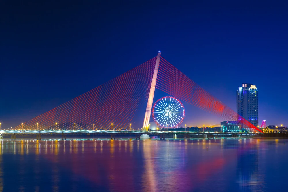 Da Nang Vietnam by night bridge and ferris wheel things to do