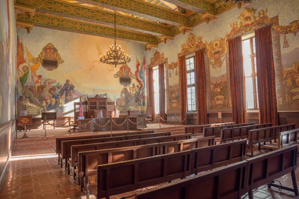 The Mural Room in courthouse secret spots in Santa Barbara