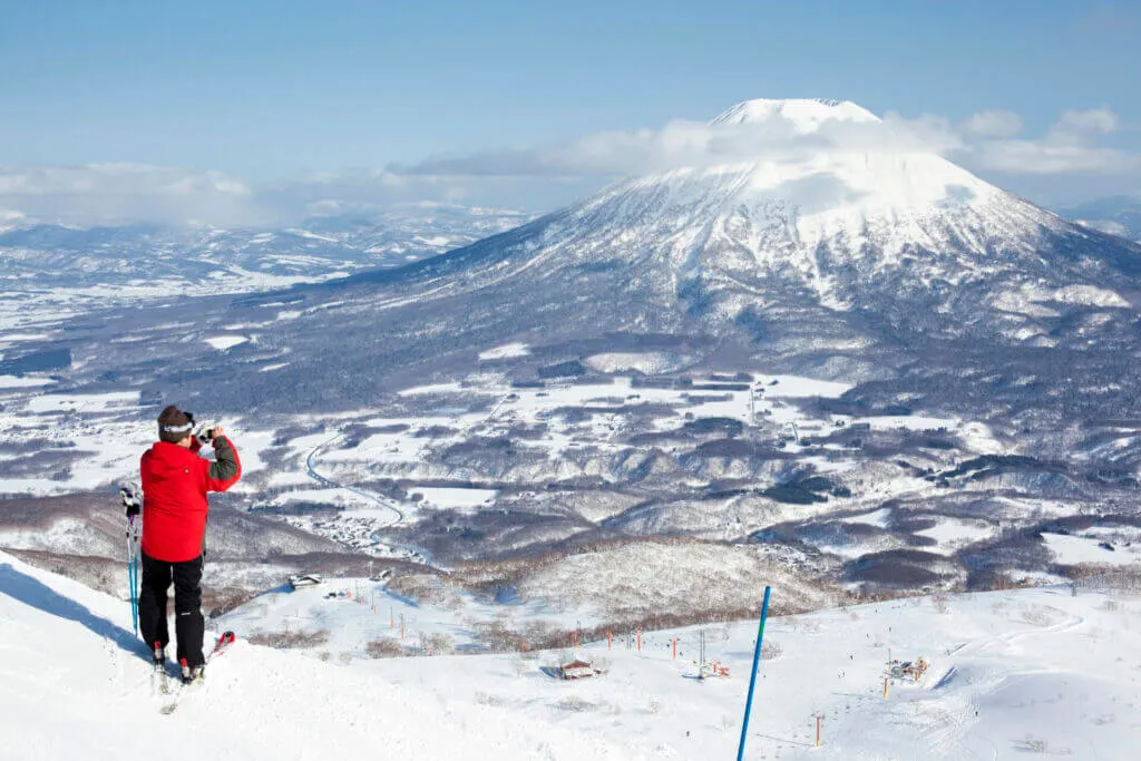 view of Mount Yotei in Niseko, Japan, best destination for april skiing