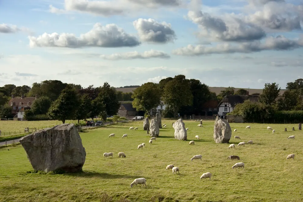Avebury Ring - Ancient Historical Stone Circle in England Wiltshire
