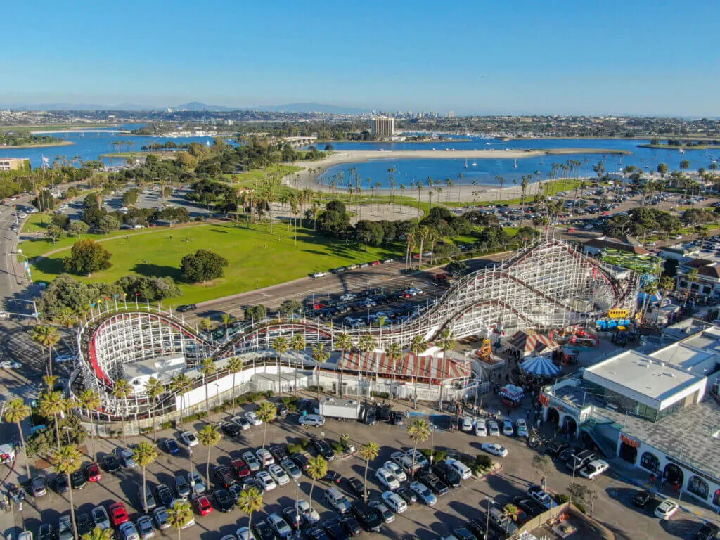 The wooden coaster at Belmont Park, CA