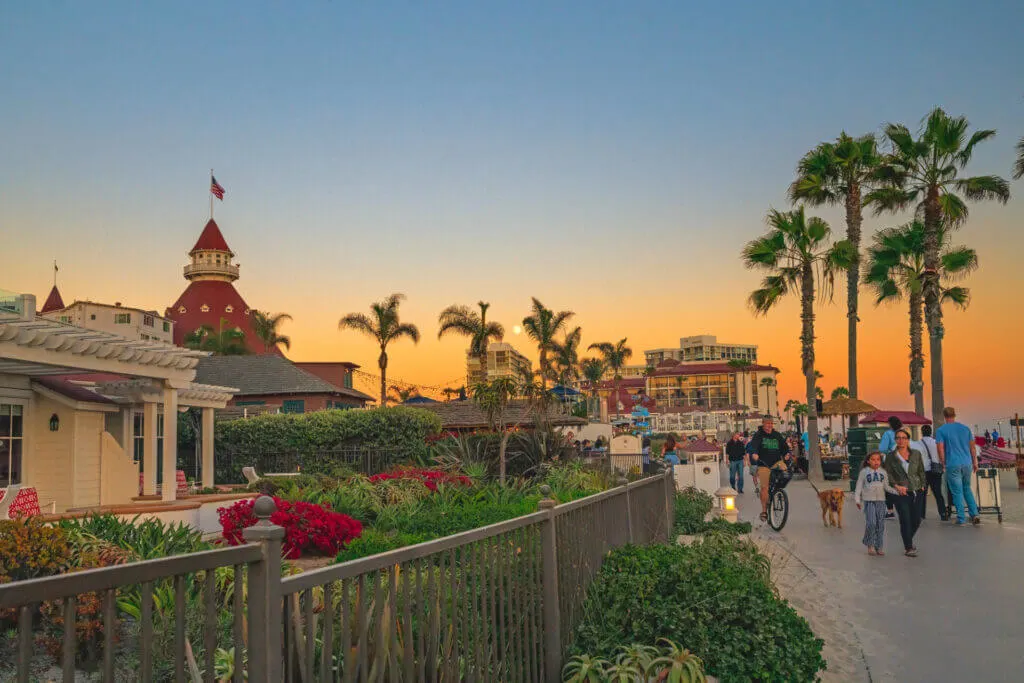 The sunsets over Coronado Island, perfect for couples things to do in San Diego