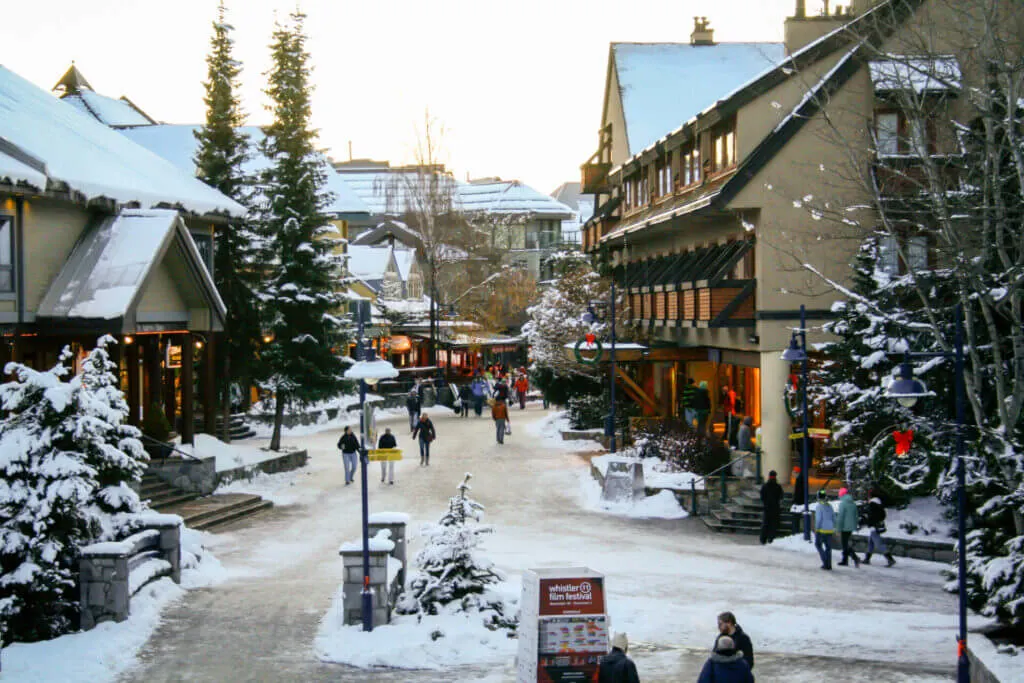 the village of Whistler, Canada, ski resort